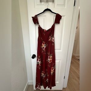 Showpo off shoulder floral maxi